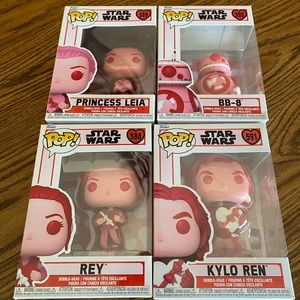 🩷❤️Funko Pop Valentines Star Wars Set of 4❤️🩷